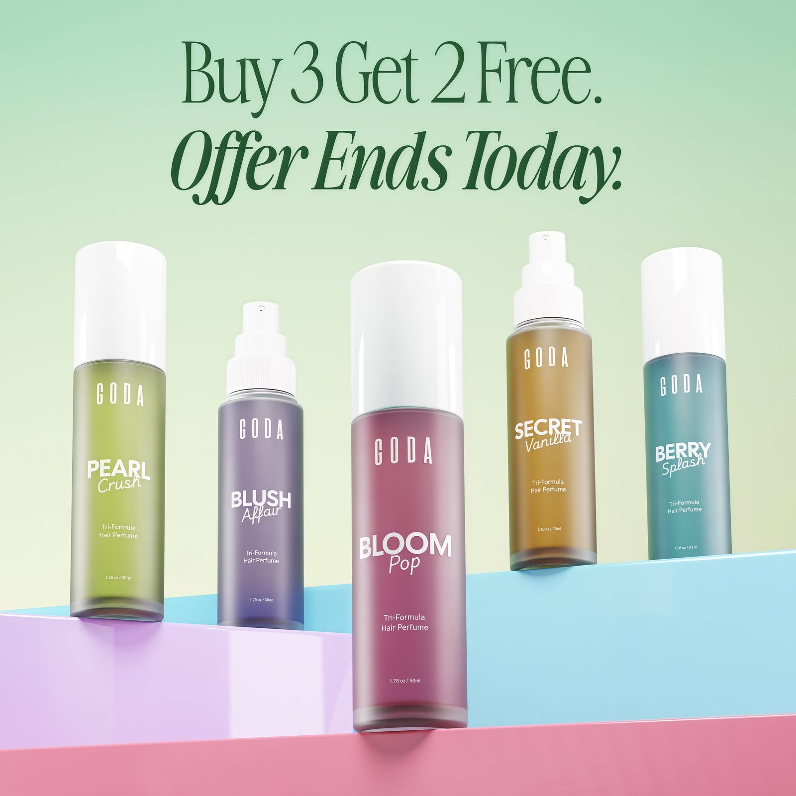 Goda Hair Perfume Spray for Women – Alcohol-Free Hair Fragrance Mist, Long-Lasting Scent, Refreshes Hair Between Washes, Neutralizes Odor, Softens & Reduces Frizz, Lightweight, Non-Greasy, All Hair Types